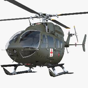 3D Eurocopter H-72 Lakota Helicopter